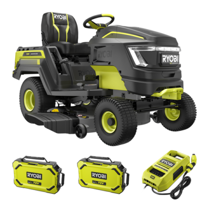 Ryobi RY72TMX107-210 Akku-Rasentraktor mit Seitenauswurf
