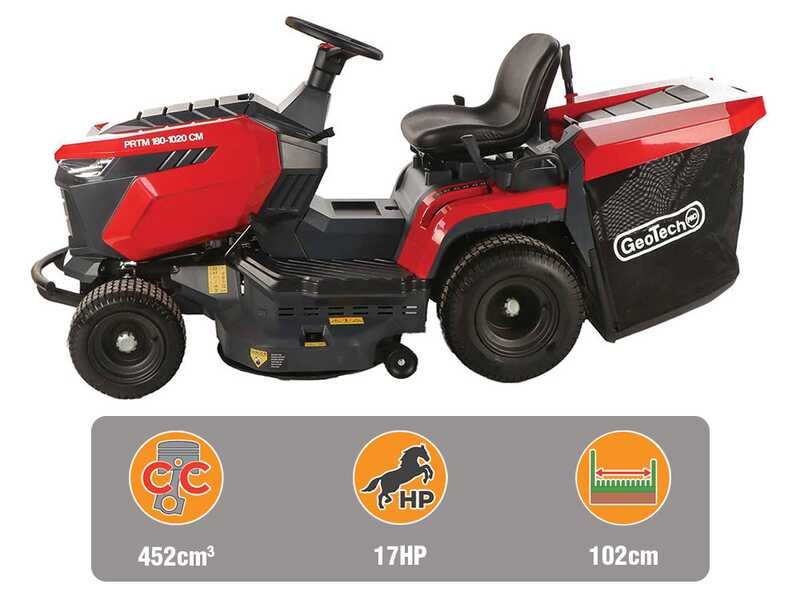 GeoTech Pro PRTM 180-1020 CM Benzin-Rasentraktor mit Fangkorb - Produktbild 4