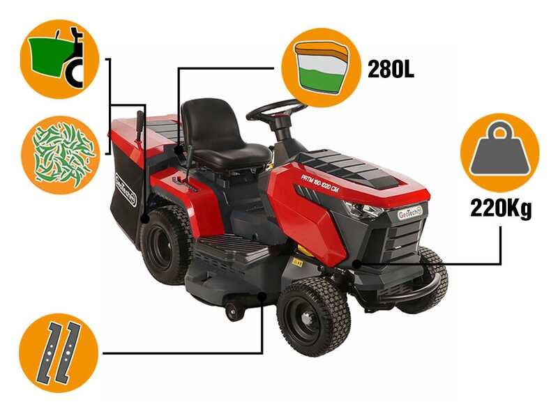 GeoTech Pro PRTM 180-1020 CM Benzin-Rasentraktor mit Fangkorb - Produktbild 9