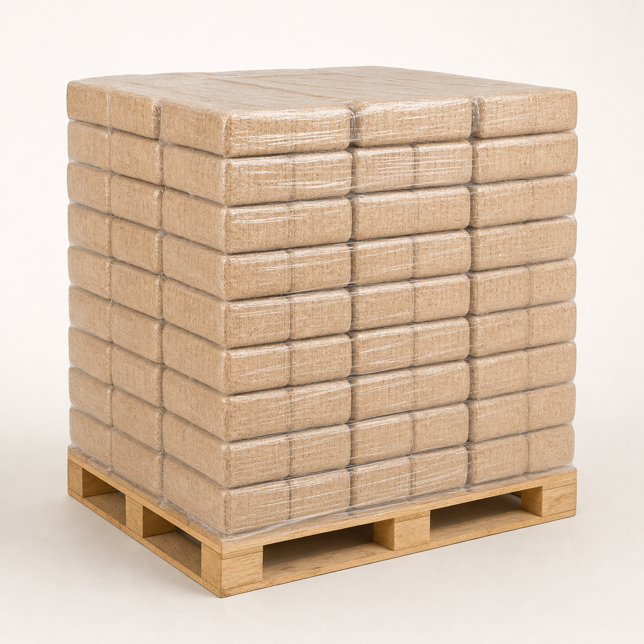 HOLZ-015-holzbriketts-buche-palette Holzbriketts Eckig Buche – 96 x 10 kg Palette, 960 kg – Bild 1